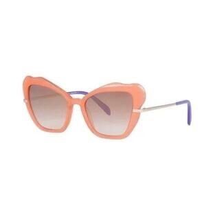 Emilio Pucci Salmon Orange Butterfly Sunglasses